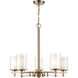 Huderson 5 Light 26 inch Modern Gold Chandelier Ceiling Light